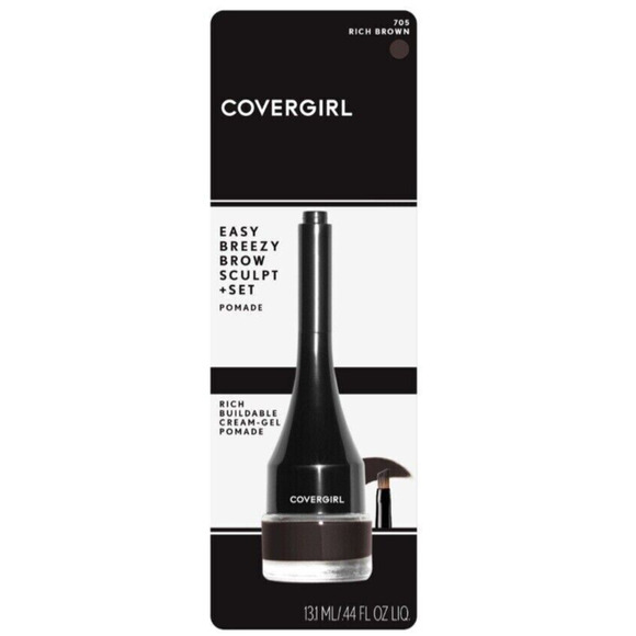 4/$20 COVERGIRL Easy Breezy Brow Sculpt & Set Pomade, 705 Rich Brown, 0.10 oz - Picture 1 of 6
